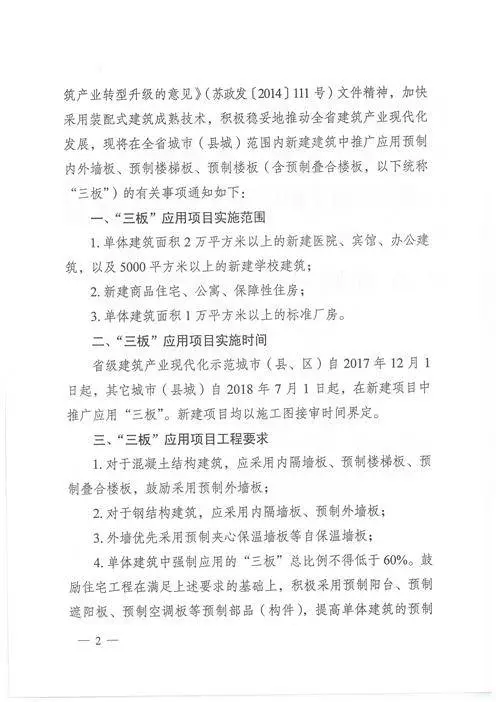 江蘇：新建建筑應(yīng)用預(yù)制內(nèi)外墻板預(yù)制樓梯板預(yù)制樓板相關(guān)要求！(圖2)